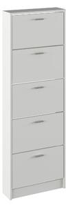 Pantofar MOBI 15, alb, DTD laminat, 58x18x170.2 cm