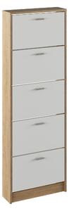 Pantofar MOBI 15, stejar sonoma/alb, DTD laminat, 58x18x170.2 cm