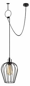 Lustra TEL 6681, negru, metal, 60/80x20x50/130 cm