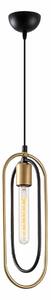 Lustra CERCO 2011, negru/auriu, metal, 14x8x52-132 cm