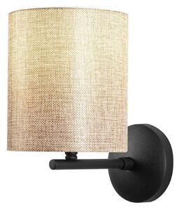 Lampa perete 4685, negru/crem, metal/material textil, 14x23x26 cm