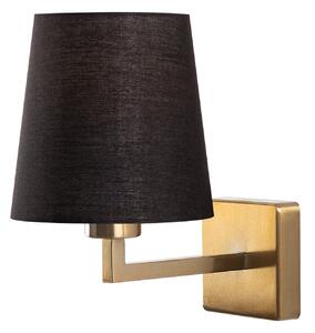 Lampa perete 4654, negru/auriu, metal/material textil, 18x24x30 cm