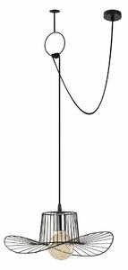 Lustra TEL 6731, negru, metal, 78-98x38x40-122 cm