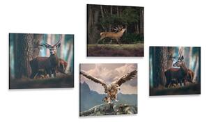 Set tablouri frumusețea animalelor de pădure