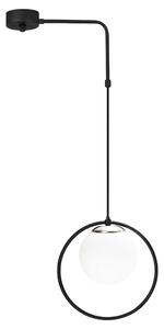 Lustra 892OPV1483, negru/alb, metal/sticla, 42x15x50-100 cm