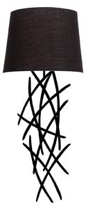Lampa perete ASAF-6984, negru, metal/material textil, 28x15x72 cm
