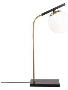 Veioza YILDIZ 4021, negru/auriu, sticla/metal, 26x15x55 cm