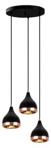 Lustra YILDO 7036, metal, negru, 38x14x33-111 cm