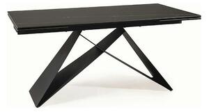 Masa extensibila WESTIN, negru, sticla/metal, 160-240x90x77 cm