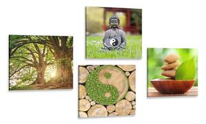 Set tablouri Feng Shui în design verde