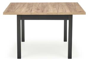 Masa bucatarie extensibila lemn TIAGO, stejar/negru, 90/125x90x77 cm