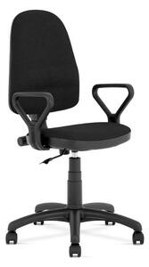 Scaun birou BRAVO, negru, stofa, 59x56x96/108 cm