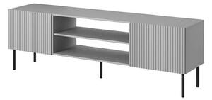 Comoda TV ASENSIO, gri mat/negru, PAL laminat, 180x42x57 cm