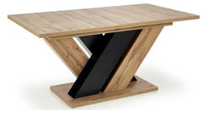 Masa extensibila BRANDON, stejar wotan/negru, PAL laminat, 160/200x90x