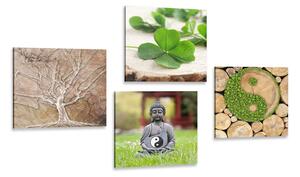 Set tablouri Feng Shui cu elementele naturii