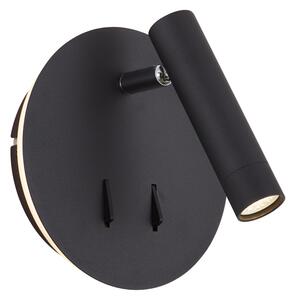 Lampă de perete modernă neagră, inclusiv LED cu USB-C - Croft