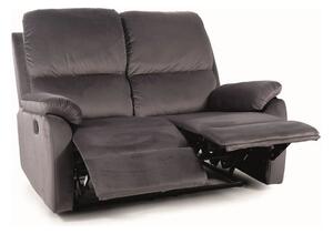 Canapea SPENCER 2, gri, stofa catifelata/metal, 136x94x101 cm