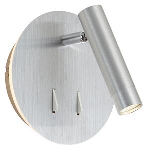 Lampă de perete modernă din oțel, inclusiv LED cu USB-C - Croft