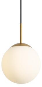 Lampă suspendată Art Deco Auriu cu sticlă opal IP44 - Flore