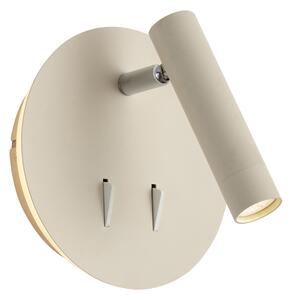 Lampă de perete modernă bej, inclusiv LED cu USB-C - Croft