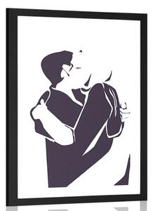 Poster cu passepartout sinceritatea iubirii