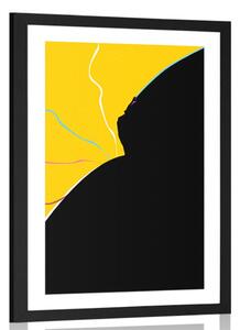 Poster cu passepartout abstractizarea corpului feminin