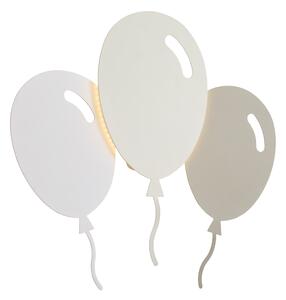 Kinder wandlamp wit met beige incl. LED 3-staps dimbaar - Balloon