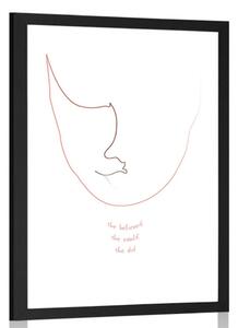 Poster cu passepartout minimalism cu inscripție