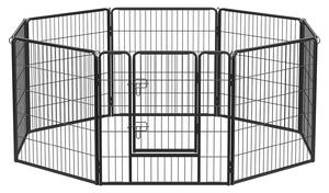 FEANDREA Tarc pentru animale de companie cu 8 panouri, gard rezistent, catelusi, 77 x 80 cm