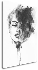 Impresi Tablou Woman black and white ilustration - 50 x 70 cm