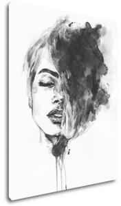 Impresi Tablou Woman black and white ilustration - 70 x 90 cm