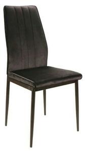 Scaun ATOM, negru, stofa catifelata/metal, 44x39x93 cm