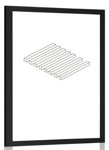 Poster cu passepartout în design simplu