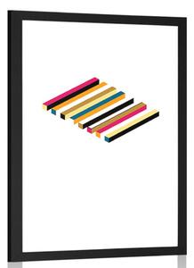 Poster cu passepartout modele în design colorat