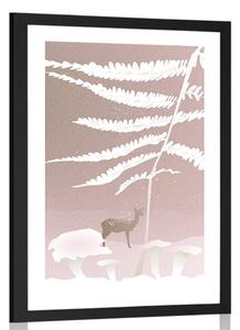 Poster cu passepartout viață de basm în pădure