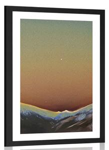 Poster cu passepartout natură de noapte fermecătoare