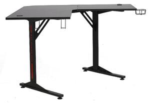 Masa birou B-219, negru, PAL/metal, 120x120x76 cm