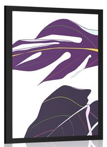 Poster frunze de monstru violet