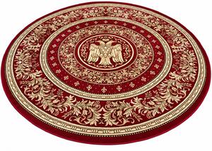 Covor Bisericesc Rotund cu Vultur Bicefal, Roșu-Grena - Pentru Altar și Biserică, Model 15032 210 67x67