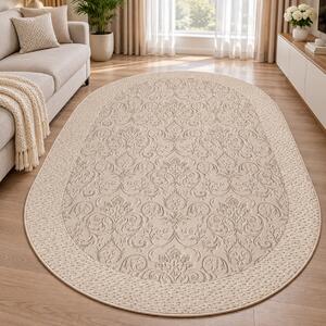 Covor Sufragerie Dormitor, Model Itea Oval 42005 116, Bej 240x340
