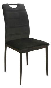 Scaun RIP, negru, stofa catifelata/metal, 44x38x92 cm