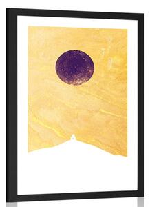 Poster cu passepartout aurora unică a lunii