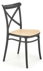 Scaun K512, maro/negru, plastic, 47x51x87 cm