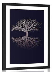 Poster cu passepartout copacul vieții misterios