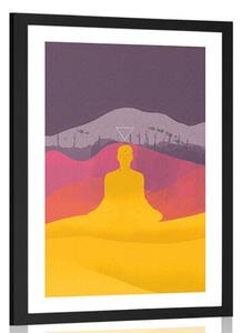 Poster cu passepartout echilibrul lui Buddha