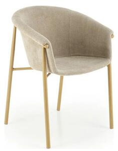 Scaun K489, bej/stejar, stofa clasica/metal, 59x56x80 cm