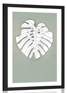 Poster cu passepartout monstru pe un fundal verde