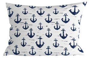 Fata de perna din policoton NAVYSTA POLY 50x70 cm, albastru-alb
