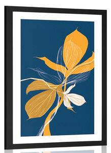 Poster cu passepartout armonia frunzelor
