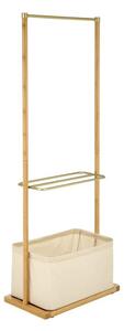 Stander haine WU-31, stejar, metal/lemn de bambus, 60x35x166 cm